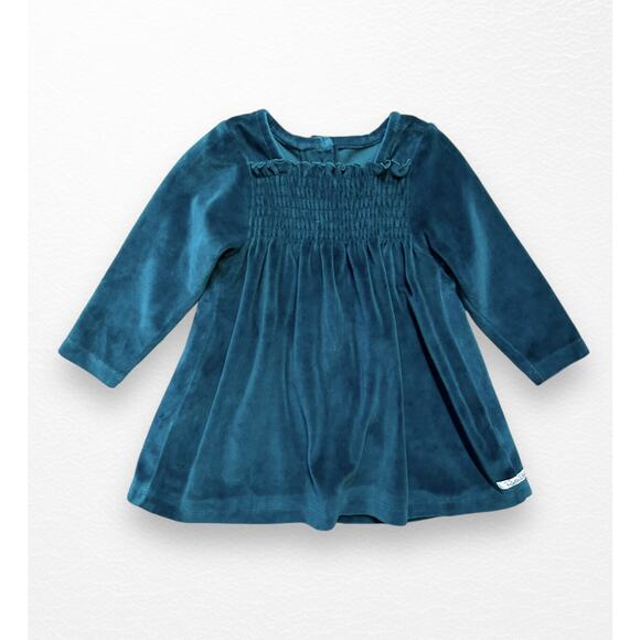 RuffleButts Velour Smocked Dress, 18-24 Months - Picture 8 of 8